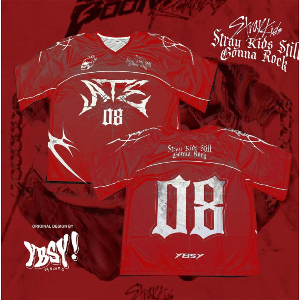 YBSY! STRAYKIDS JERSEY 2025 T-Shirt Men Hot Sale New Summer Women Short Sleeve Tops Shirts Children