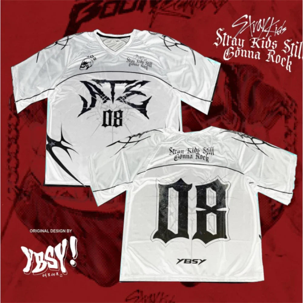 YBSY! STRAYKIDS JERSEY 2025 T-Shirt Men Hot Sale New Summer Women Short Sleeve Tops Shirts Children